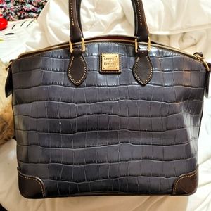 Dooney & Bourke Crocodile embossed leather purse w/ leather strap